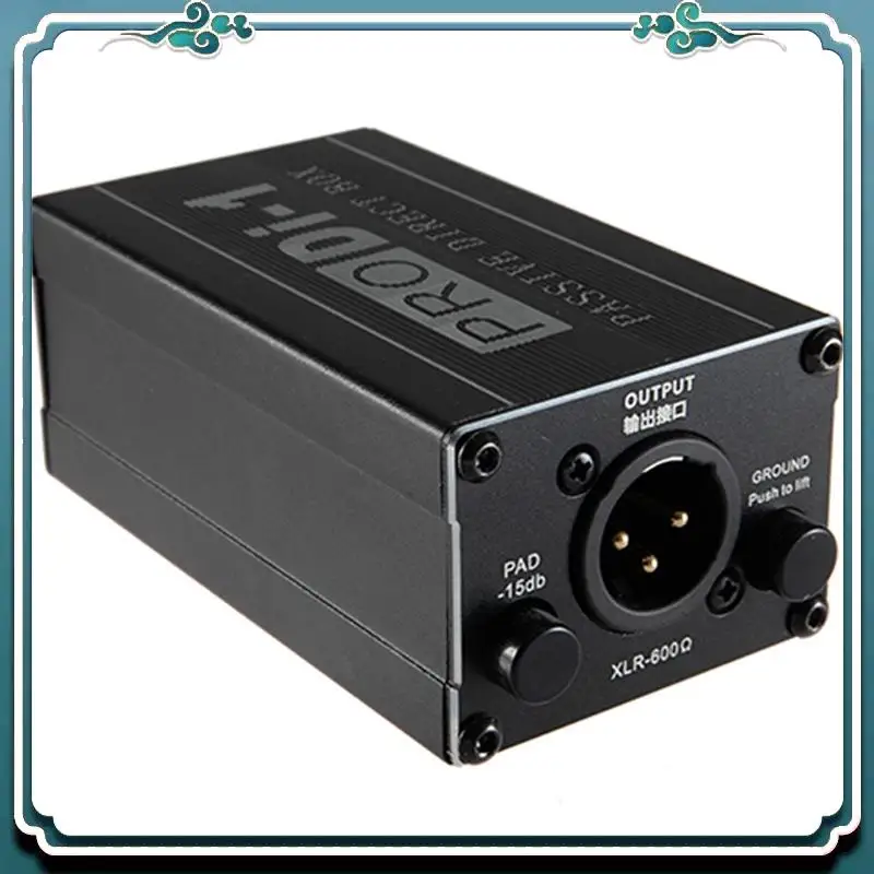Easy To Use Single Channel Passive DI-Box With XLR TRS Interfaces Direct Injection Audio Box Balanced & Unbalance Signal Convert
