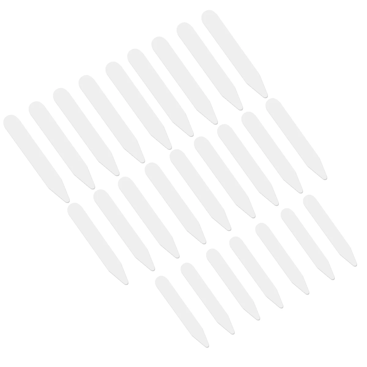 VORCOOL 200pcs Plastic White Shirts Collar Stays Bones Stiffeners Sizes