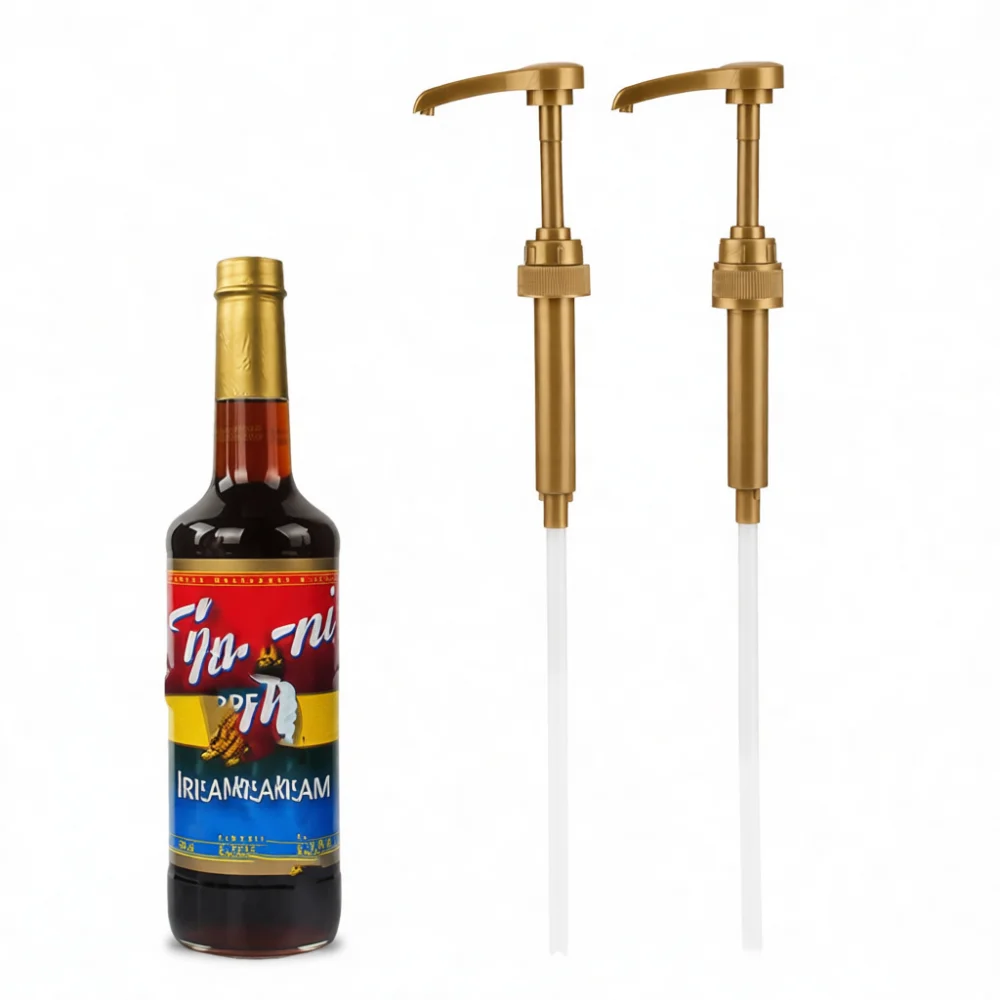 28 410 Syrup Pump Dispenser Yellow Head 10ML For Coffee Syrup Bottles Portable Kitchen Liquid Pressing Tool Stable Flow