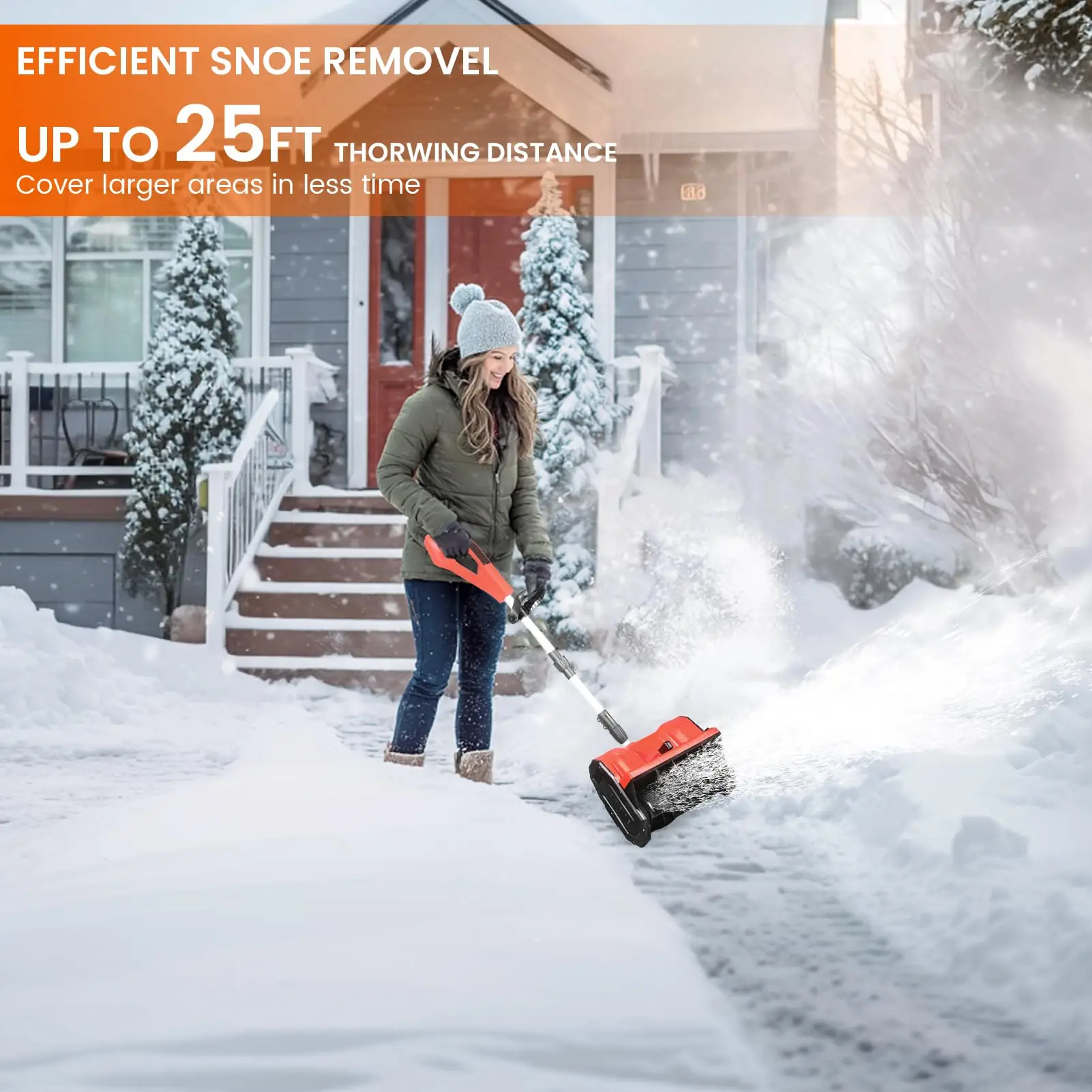 

KYS Winter Brushless Electric Snowplow Electric Snow Sweeper Cordless Snow Shovel courtyard Street For Milwaukee M18 Battery