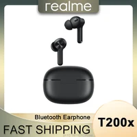 Nuevos auriculares realme Buds T200X, auriculares de juego con cancelación activa de ruido de 25dB, auriculares inalámbricos Bluetooth 5,4, auriculares de 600mAh de Larga modo de reposo