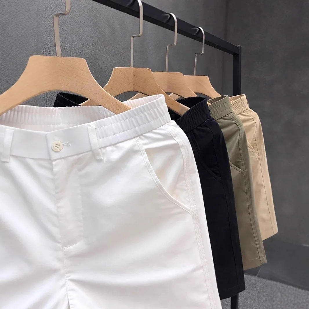 New Japanese Vintage Trousers Men's Wrinkle-Free Straight Leg Casual Dress Pants Summer