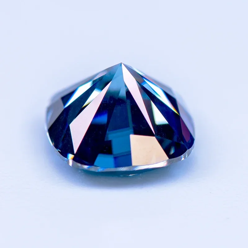 Moissanite Stone Cushion Cut Sapphire Blue Color VVS1 with GRA Certificate for Gemstone Charms Advanced Jewelry Making Materials