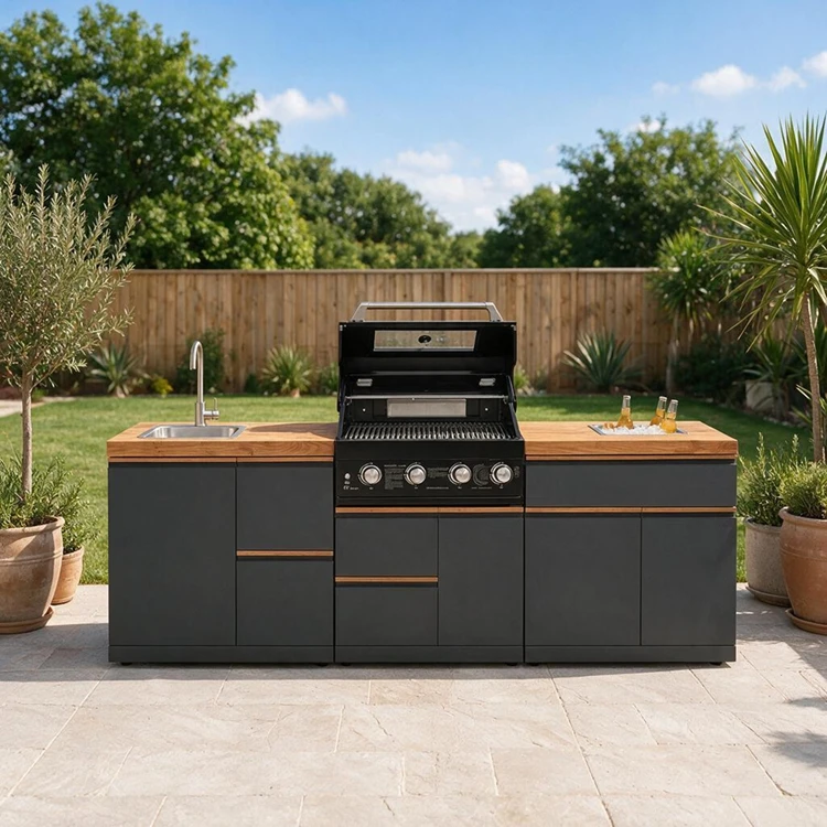 Custom Summer Camping Convenient BBQ Grills Modular Outdoor Kitchen for Outdoor Cooking