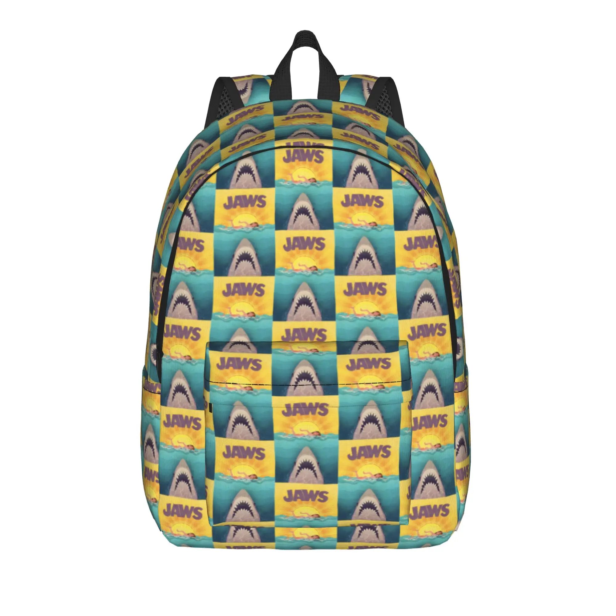 Jaws 50th Anniversary Poster Sunset Swim Backpack  Cool Backpacks Student Unisex Cycling Print School Bags Design Rucksack