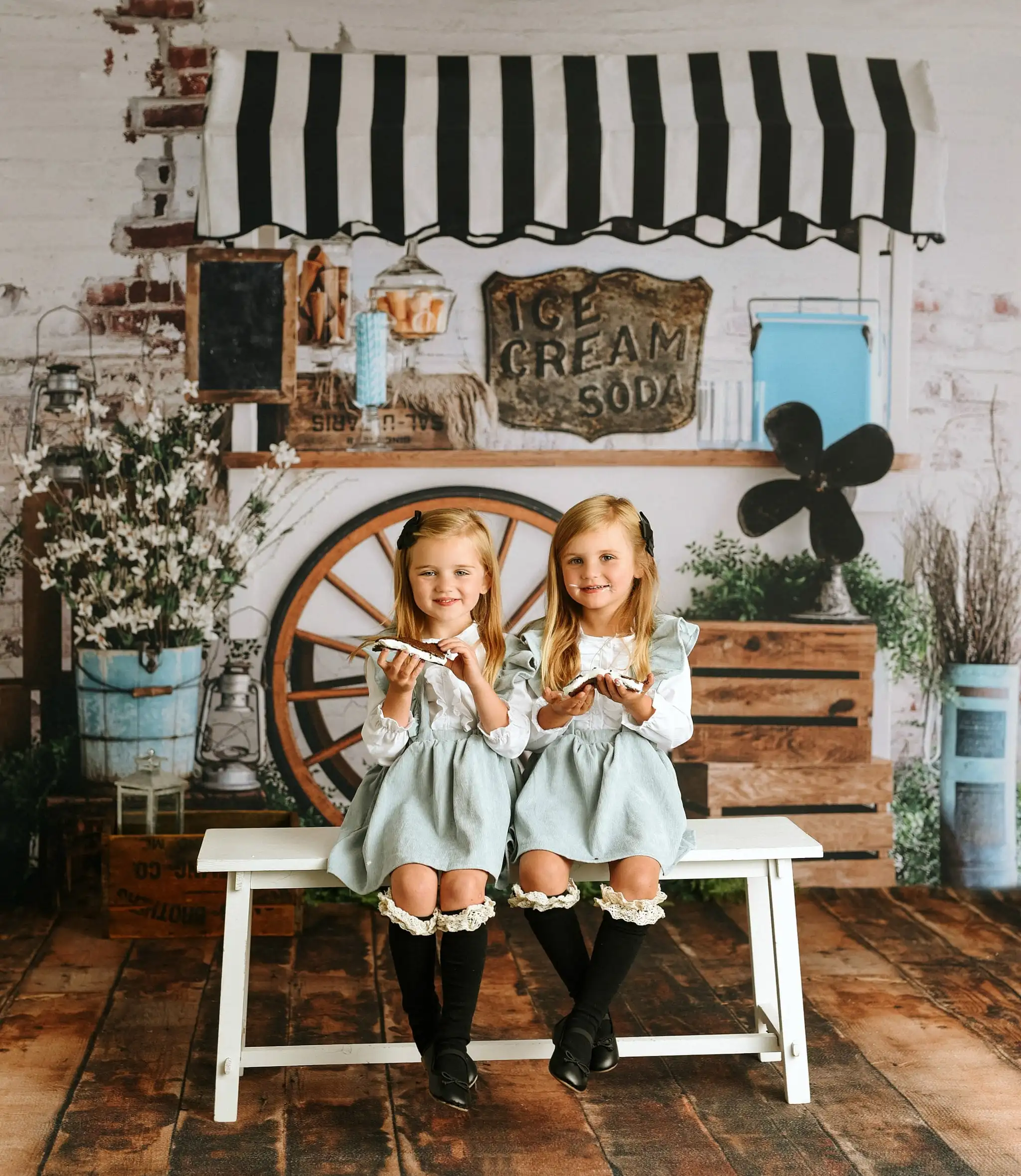 كريم صودا الأحلام الخلفيات للأطفال والكبار ، كعكة سحق الدعائم ، عيد ميلاد التصوير الفوتوغرافي ، الآيس كريم العربة الخلفية #2