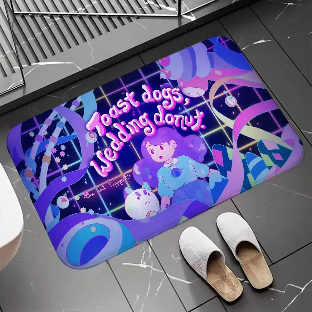 النحل و Puppycat القط الكلمة حصيرة مدخل ممسحة حمام الحصير سجادة ضد الإنزلاق السجاد مدخل المنزل مخصص المطبخ القدم حصيرة