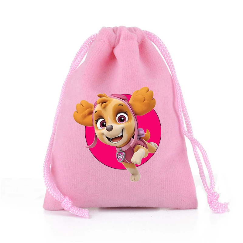 Paw Patrols Drawstring Bag New Anime Kawaii Cute Dog Coin Purse Women Jewelry Cosmetics Organize Storage Handbag Kids Pouch Gift