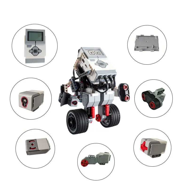 

New EV3 Robots Compatible with legoes Building Blocks Programming Education Toys Parts Sensors Large Servo Motor Connector