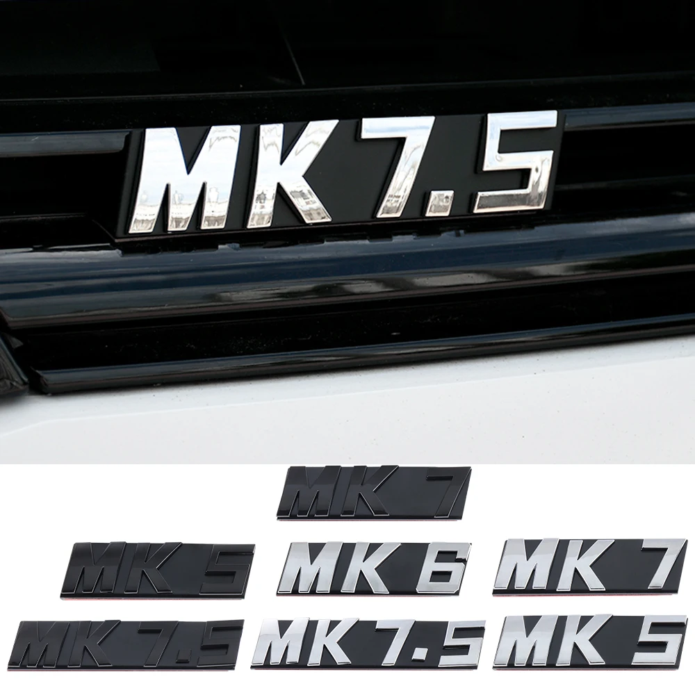 

Auto Styling Car Front Grille Badge Label Stickers 3D Metal Letters Badge Exterior Decoration For Volkswagen VW K5 MK6 MK7 MK7.5