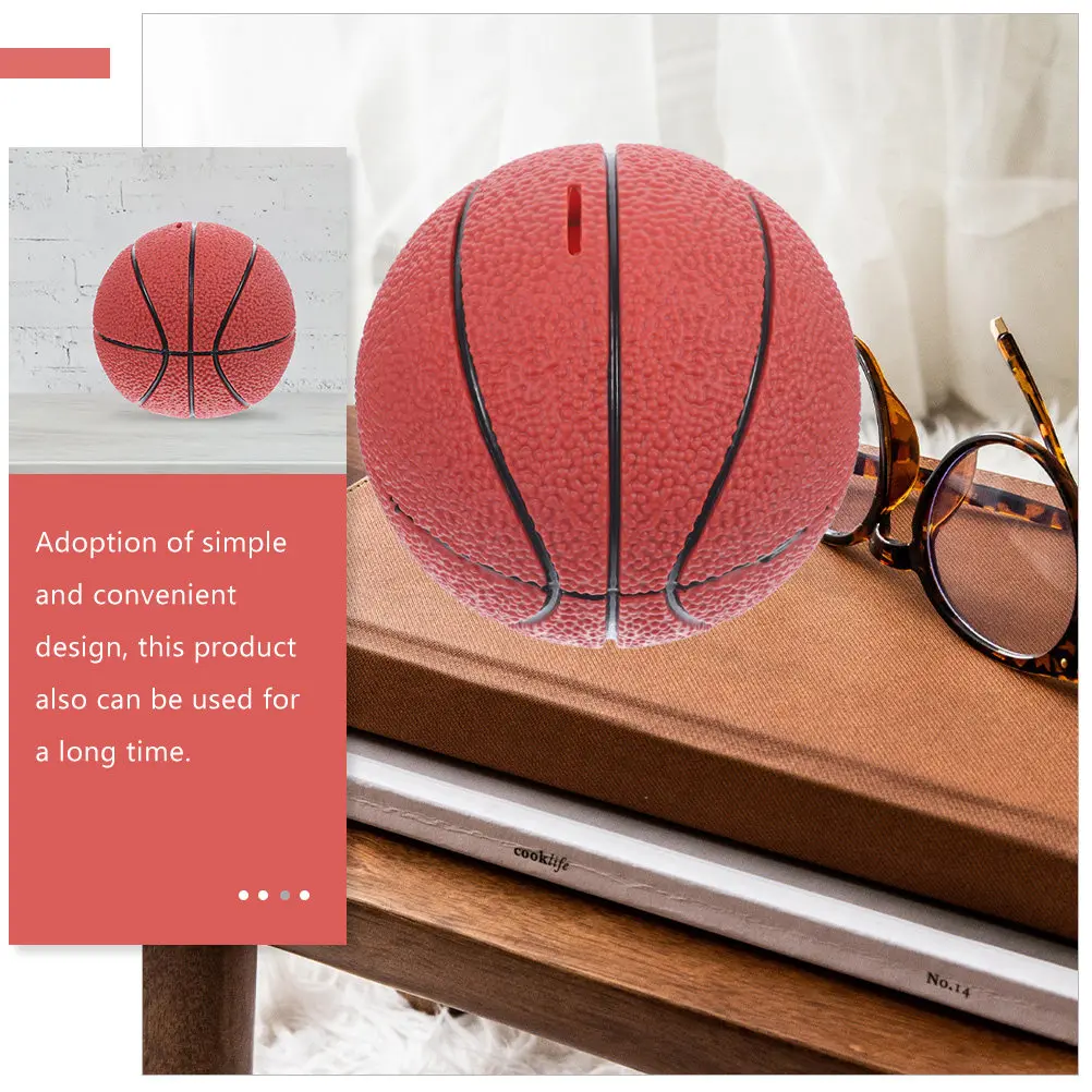 

Копилка-шар премиум-класса в форме баскетбольного мяча, прочный контейнер для монет для детей, мальчиков и девочек, для накопления денег и отслеживания их роста