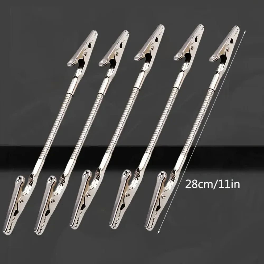 Heavy-Duty Multipurpose Double-Headed Crocodile Clip Holder - Dual Clamp with Bendable Design,Compatible with Mosquito Coils