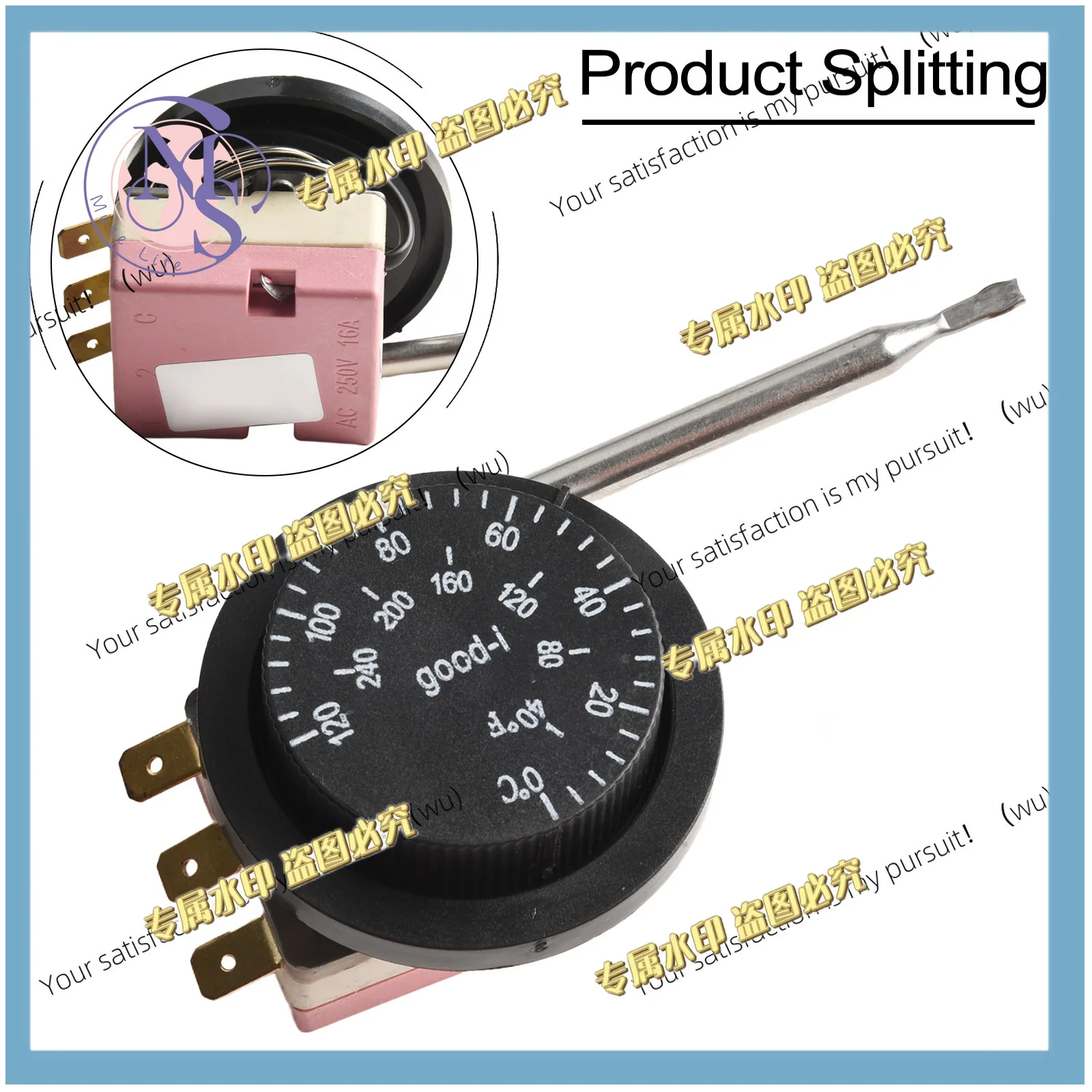 3PCS Knob Thermostat Thermostat For Air Conditioning Units 35*45*36mm Control Switch High Quality Built-in Thermostat