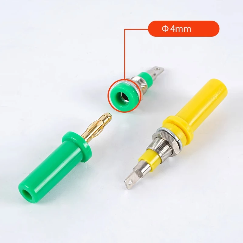 Pure Copper Gold-plated 4mm Banana Plug Lantern Head 4mm Speaker Speaker Wire Terminal Test Plug Welding Type Connector