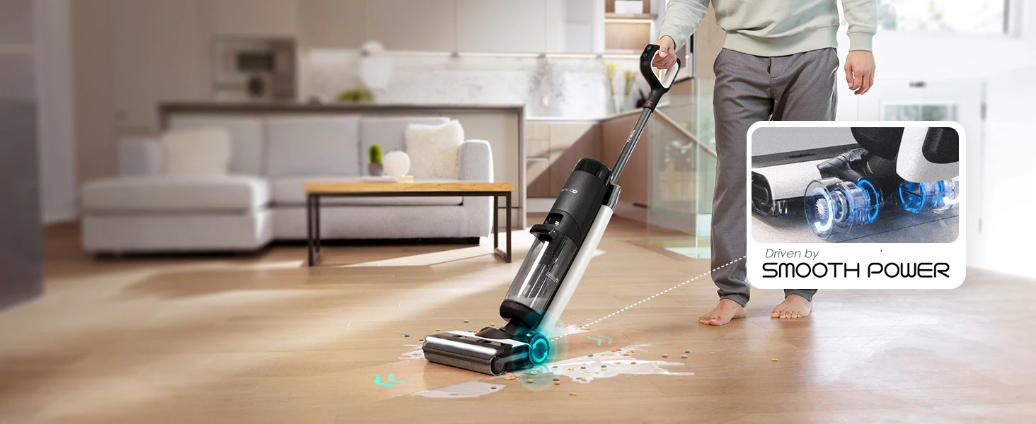 Tineco Floor ONE S7 PRO Kabelloser Nass-Trocken-Saugwischer mit LED-Display, entfernt klebrige Verschmutzungen und Tierhaare, Zentrifugaltechnologie – Detail 3