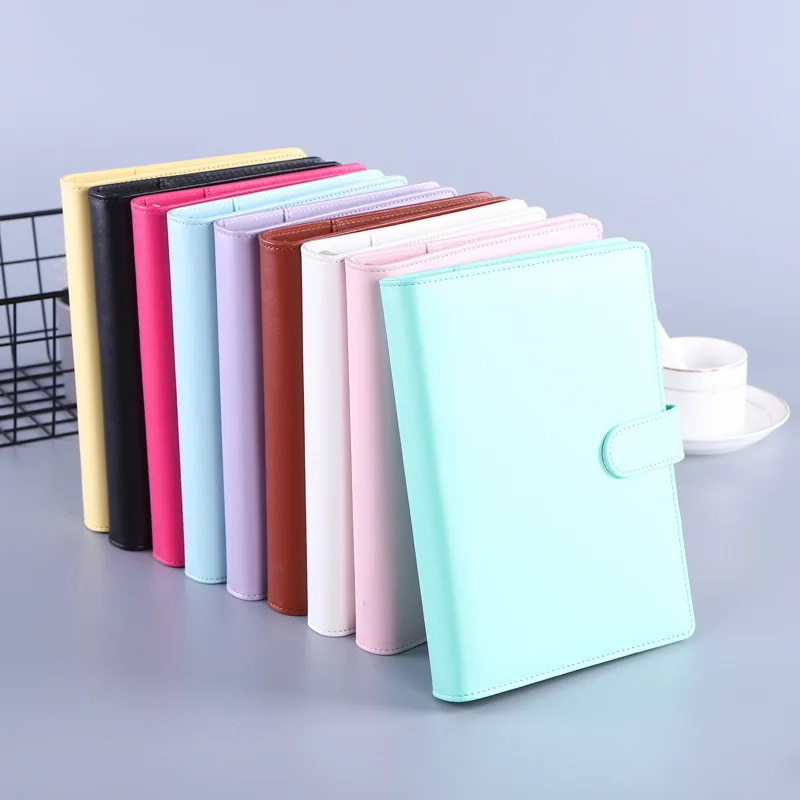 A6 A5Leather Notebook Binder Loose-leaf Notebook Case Journal Notebook Cover Time Management Planner Notebooks Agenda Stitch