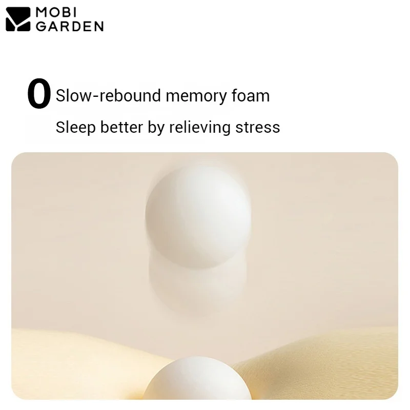 

MOBI GARDEN Sleep Memory Cotton Bread Pillow Washable Football Grid Fabric Breathable Heat Dissipation About 425g 9cm Comfortabl