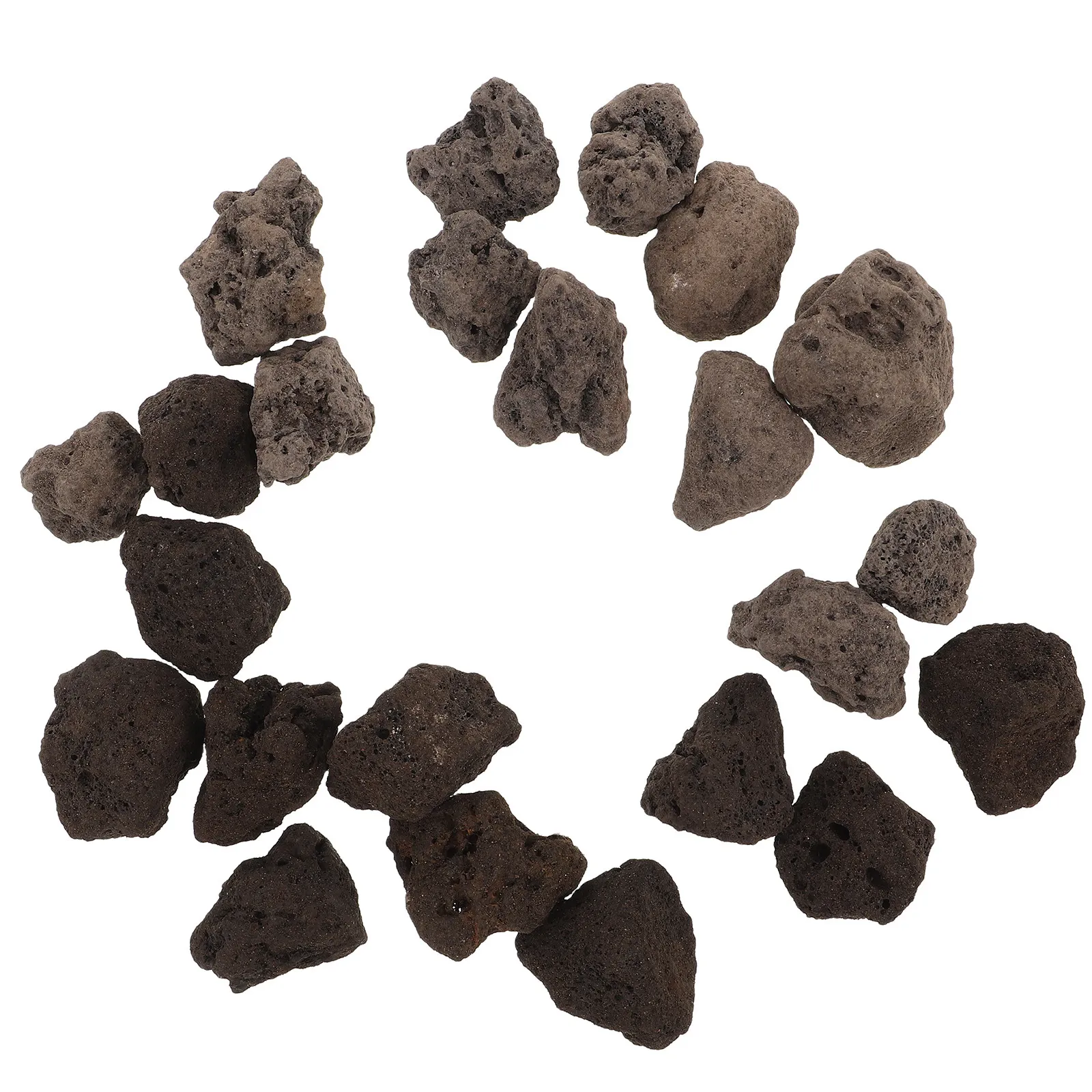 Aquarium Lava Rock Black Stones Decorative Natural Volcanic Basalt Sand Accessories