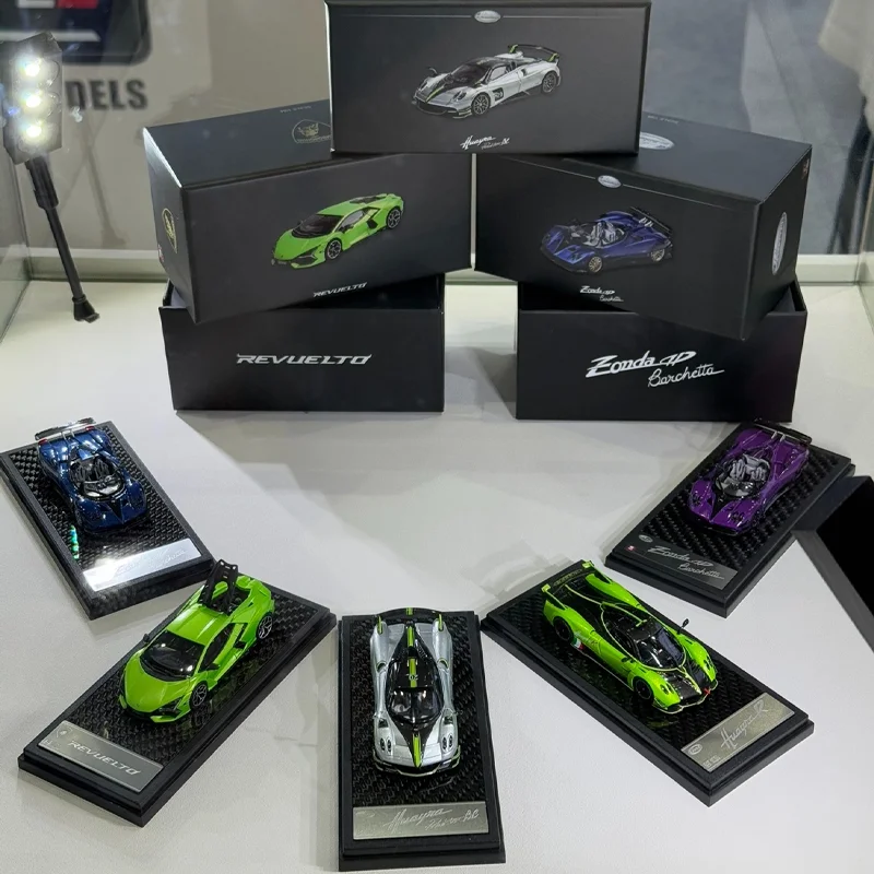 LCD 1/64 Pagani Zonda HP Barchetta carbone violet alliage voiture jouet moulage sous pression métal modèle série garçon cadeau de noël