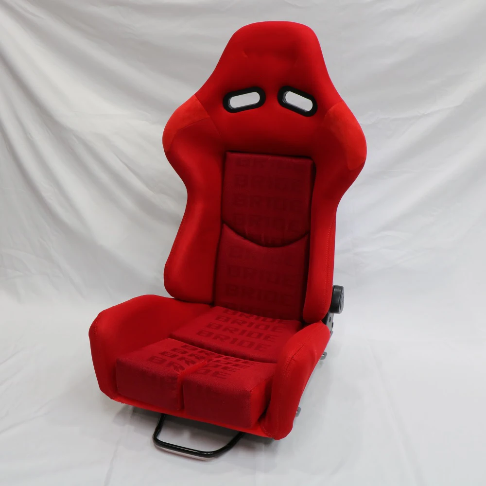

BRIDF Racing Seat Черное замшевое универсальное автомобильное спортивное сиденье — конструкция с высокой спинкой, боковые подставки