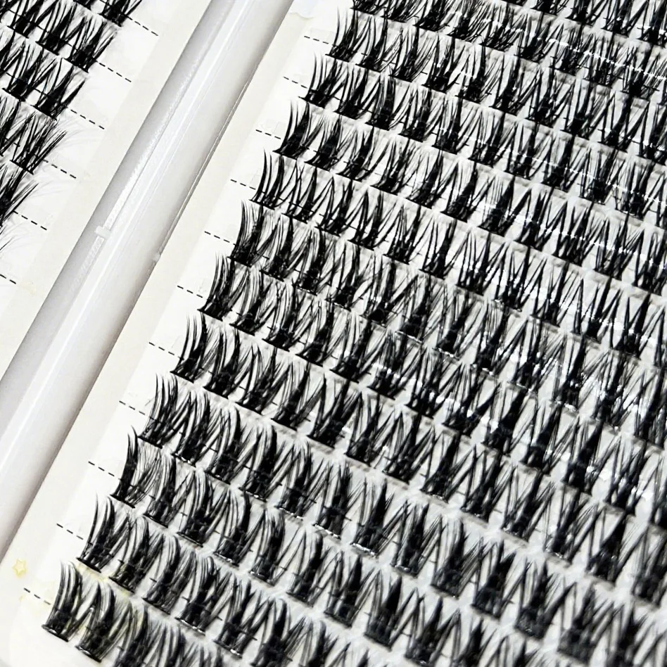 512 กลุ่ม DIY Cat Eye Manga Eyelashes,ธรรมชาติและสไตล์การ์ตูน Eye Lashes,ความหนา 0.07 มม.,12 มม.,C-Curl,Beaty แต่งหน้า