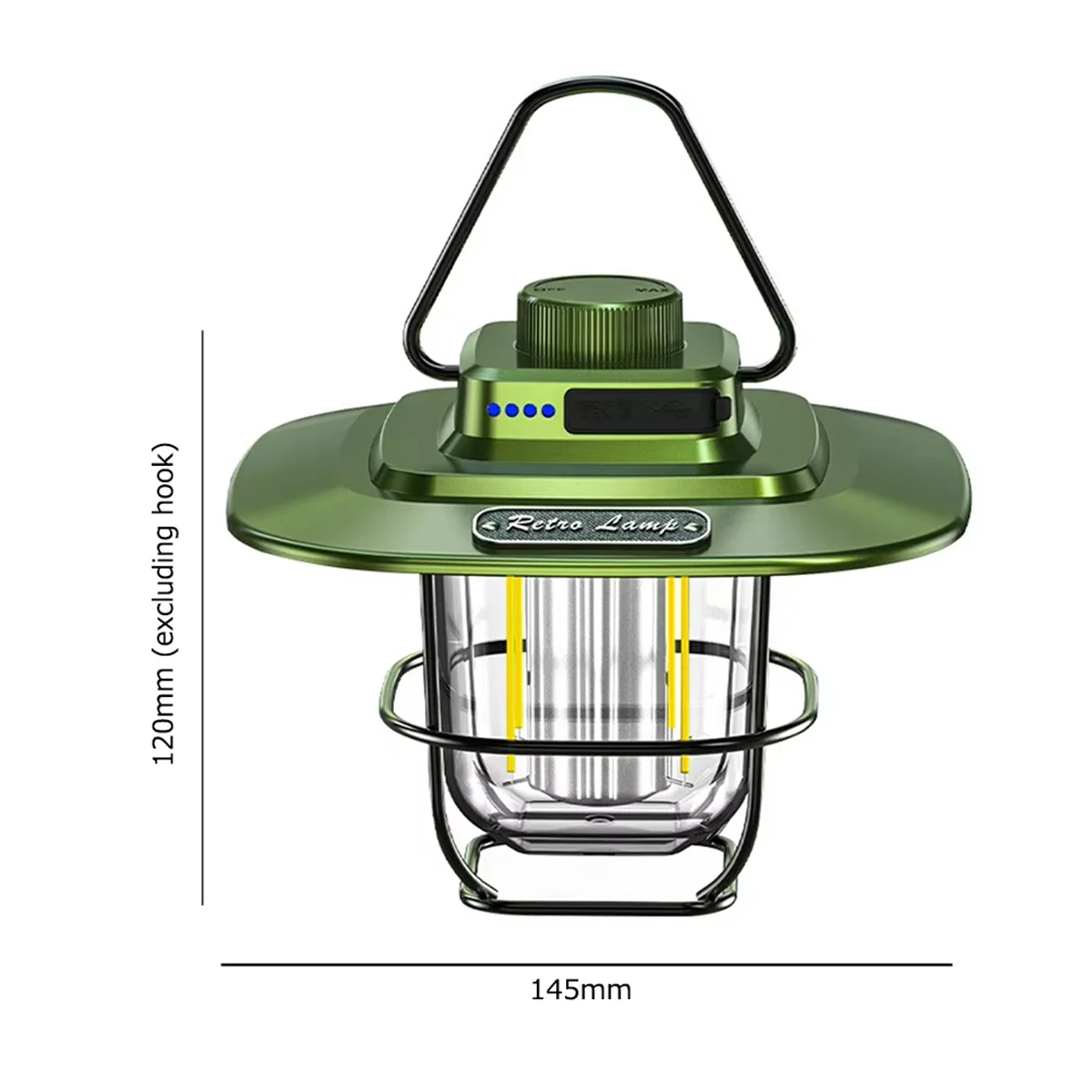 LED Camping Light Hanging Tent Lantern Waterproof Portable Outdoor Dimmable Retro Bright Emergency Vintage Warm White Usb Lights