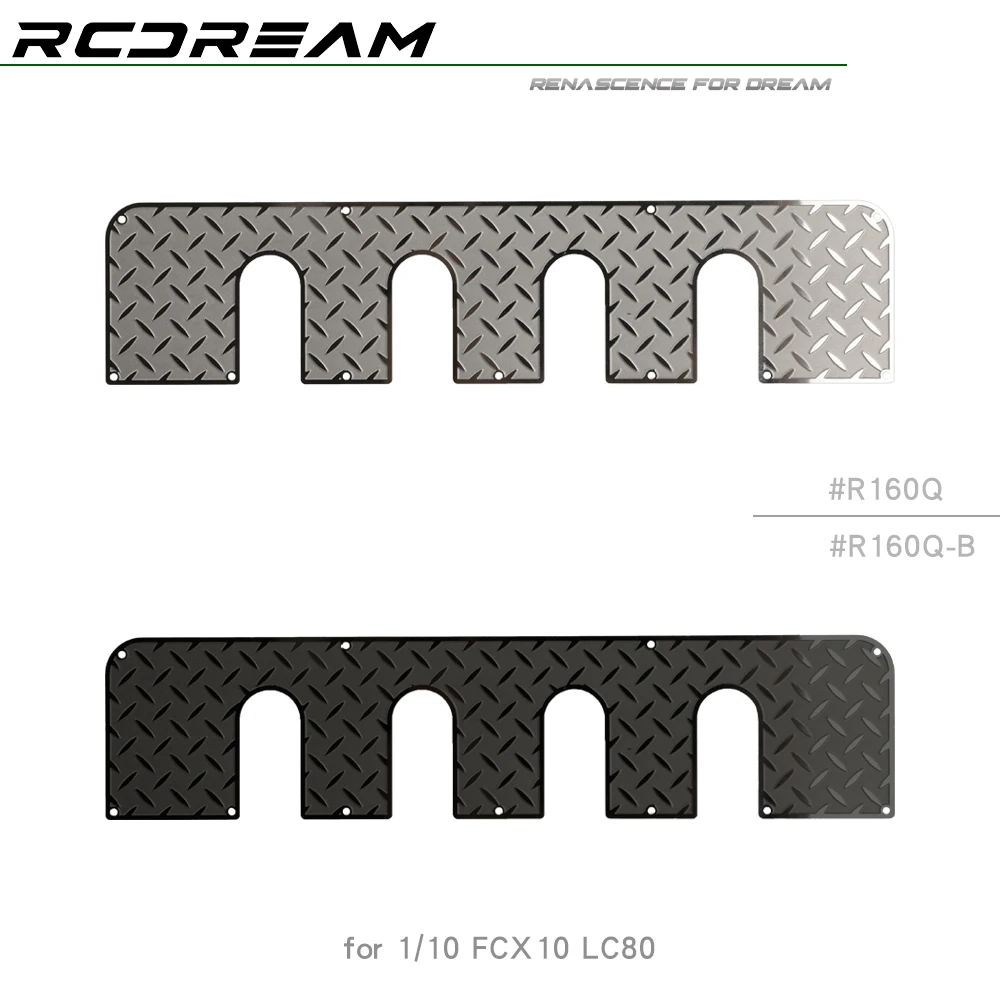 

RCDream 1/10 защитный лист клетчатая пластина металлическая декоративная для багажника на крышу FCX10 LC80 передняя часть обновления вариант деталей # R160Q