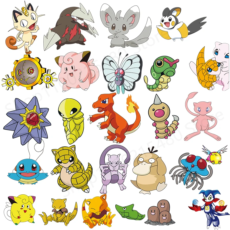 

Pokemon Patch for Clothing Iron-On Transfers for T-Shirt DIY Washable Sticker Cartoon Garment Patch Heat Transfer Patch for Kids