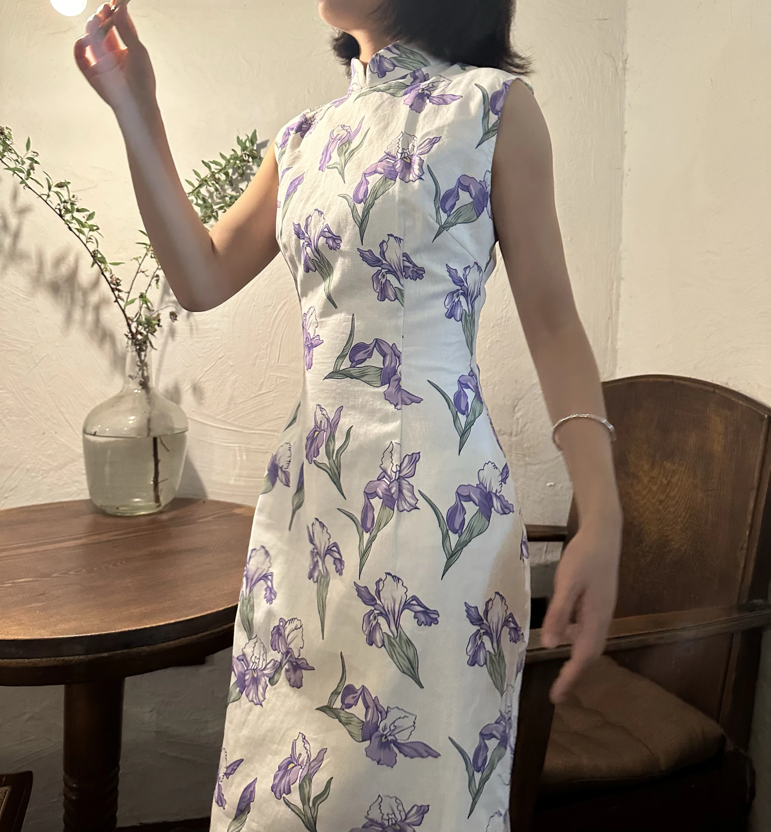 

Ele Tea Olive Letter Iris Svel Flag Dr Linen Material Breathable Comfortable Chinese Sle Mid-Length Skirt