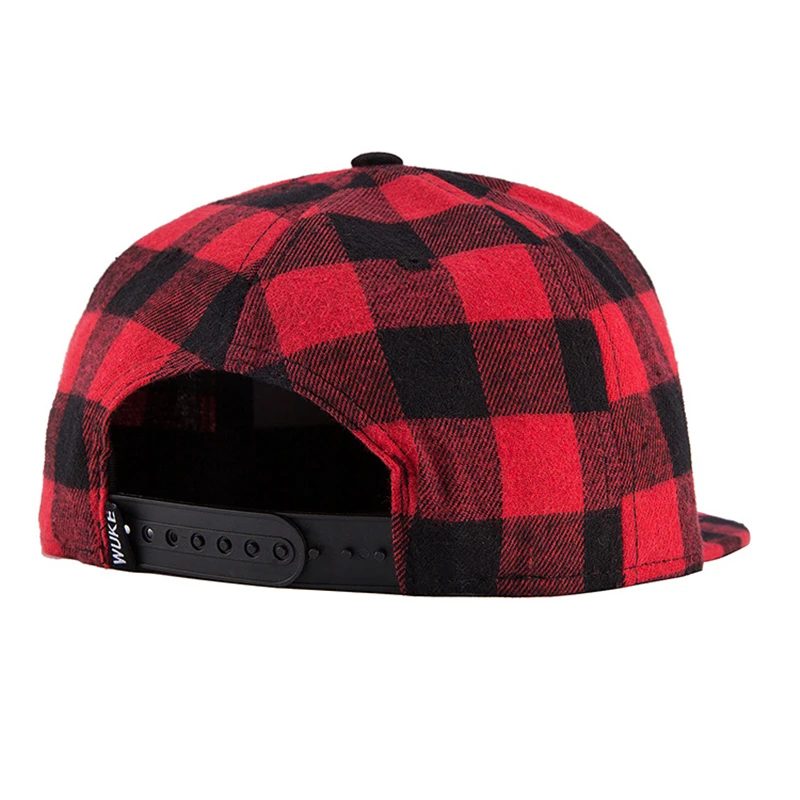 CLIMATE Red Plaid Snapback Cap Women Plaid Hat Cap Fashion Checks Cotton No Logo Hat Caps Classic Checks Cap Hat for Men Women