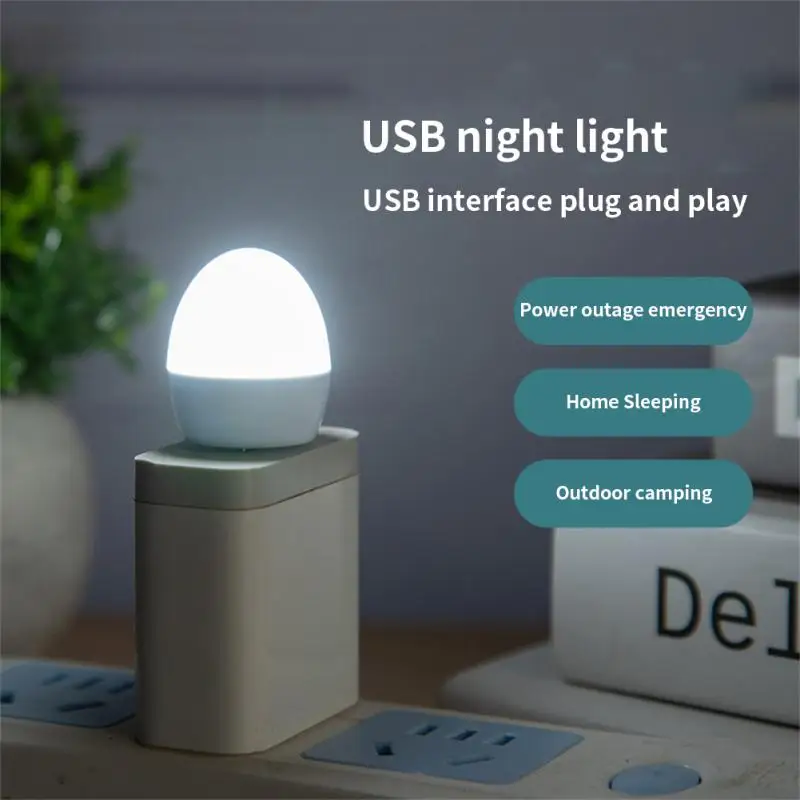 Mobile Power Supply Led Light Universal Usb Charging Night Light Car Accessories Usb Round Light Atmosphere Mini Size Durable