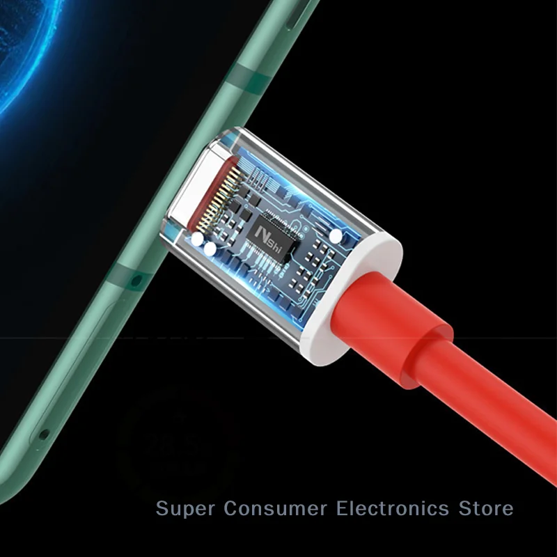 كابل شحن سريع من النوع C USB SUPERVOOC 2.0 لكابل OnePlus 9R 10 Pro 10R 11 11R 12 13 Nord 2T 3 CE USB C