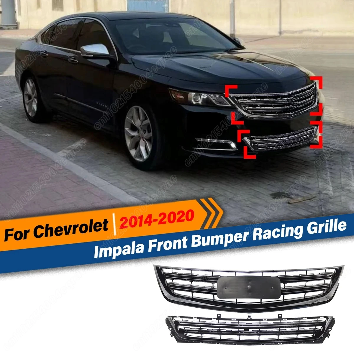 

Для Chevrolet Impala 2014 2015 2016 2017 2018 2019 2020 решетка переднего бампера верхняя нижняя гоночная решетка воздухозаборника автоматические комплекты кузова