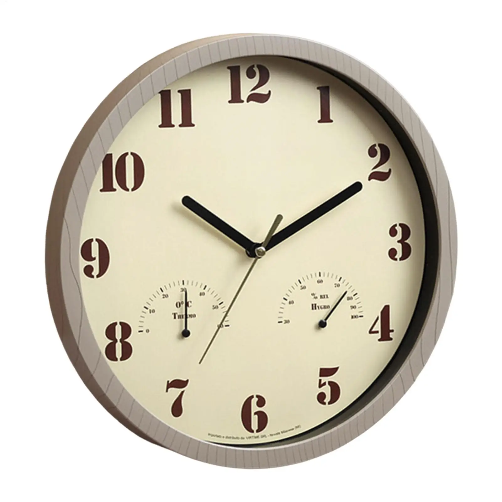 9.65inch Silent Outdoor Wall Clock Decorative Accurate Waterproof Vintage Wall Clock Thermometers Hygrometer Art Decoration