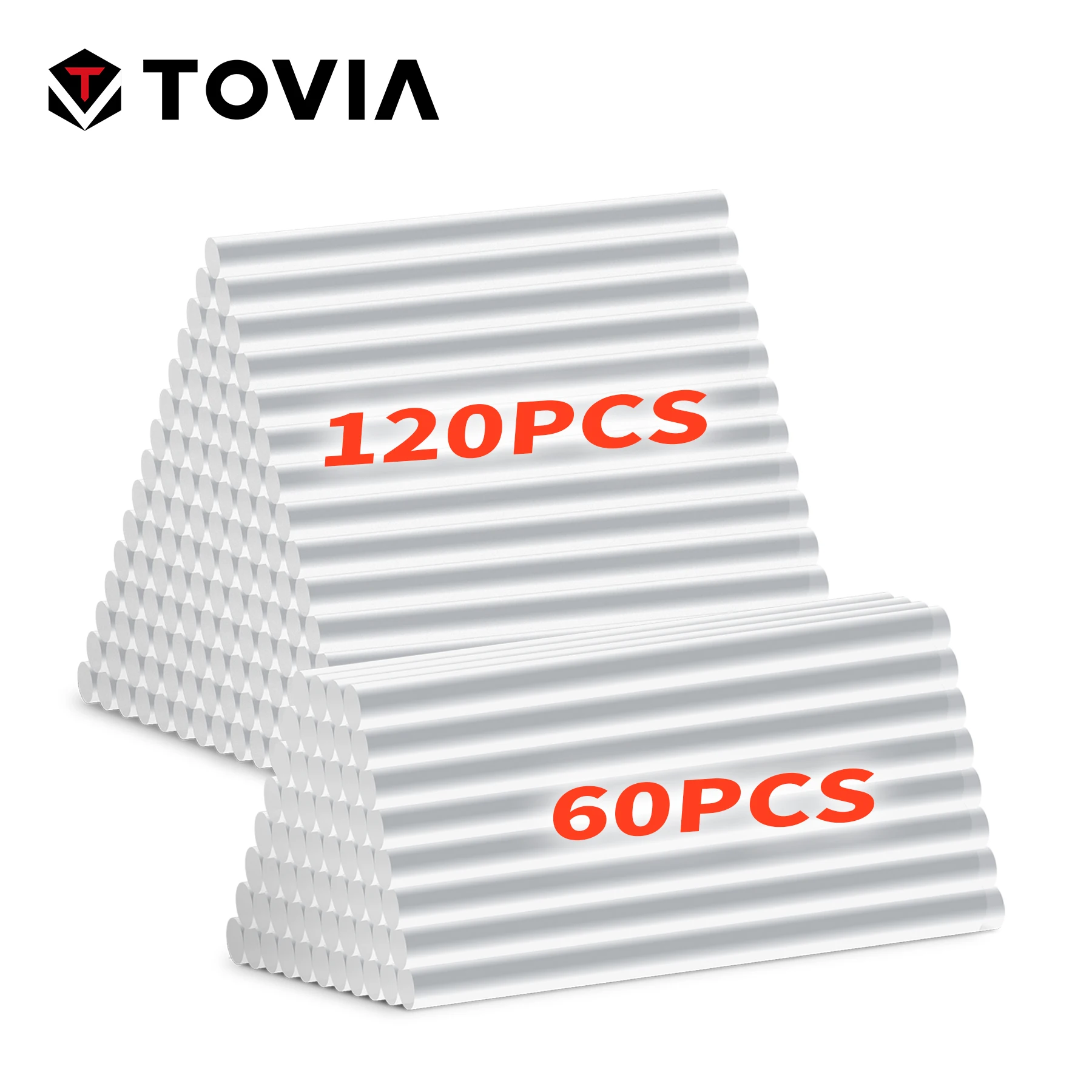 T TOVIA 7 مللي متر * 100 مللي متر عصا صمغ شفافة تذوب بالحرارة مادة EVA مناسبة لتقوم بها بنفسك ، ألبومات الصور/الخشب ، إلخ. 60 قطعة/120 قطعة