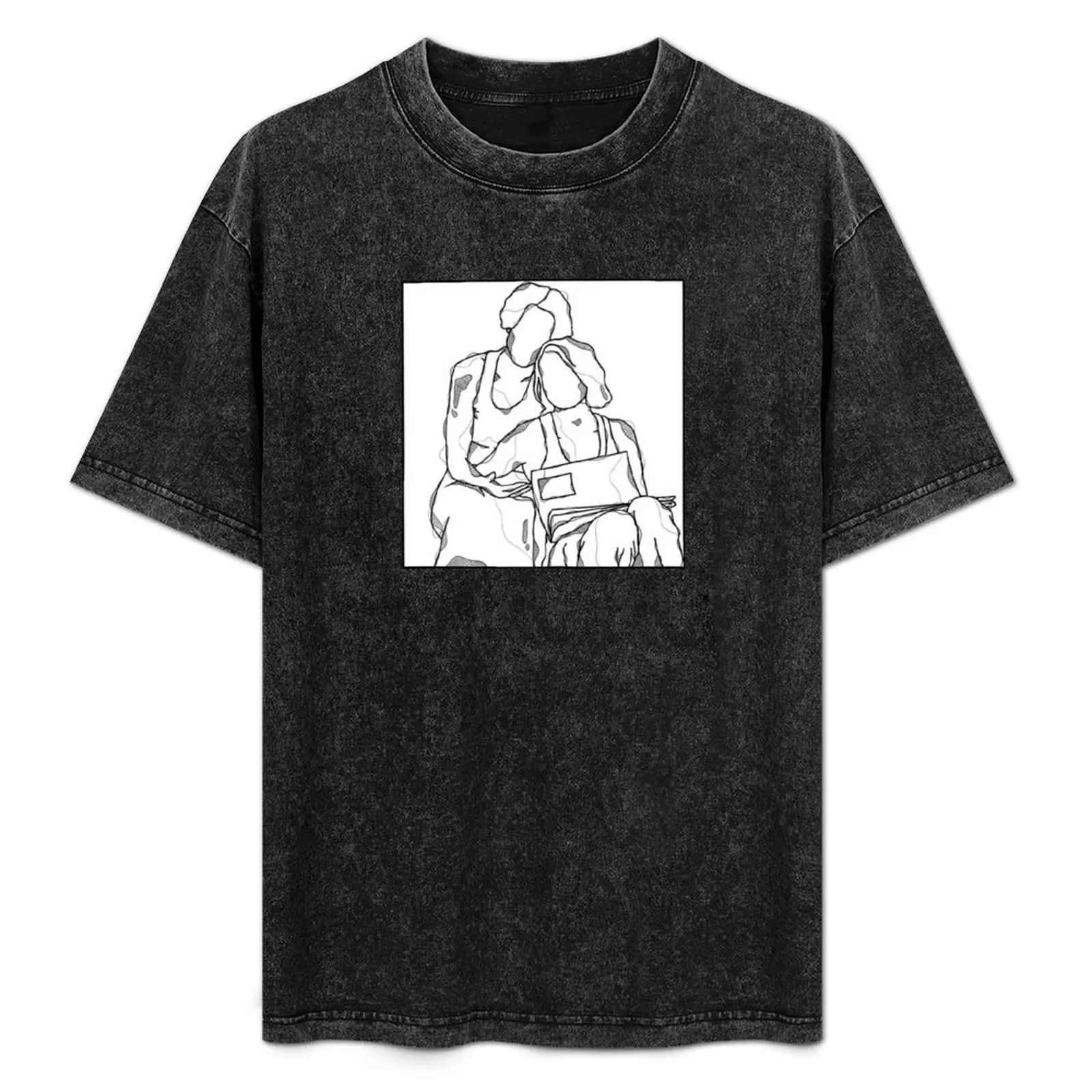 bette & tina T-Shirt Basic Solid Color Short Sleeve Cotton Top