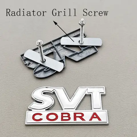 3D-metalllogotyp SVT COBRA-bilklistermärke bakre bagagerumsmärke framgrill-emblem för Ford Mustang Shelby GT500 GT350 F150 GT-tillbehör 10 best sales Shelby GT500 tillbehör - №2
