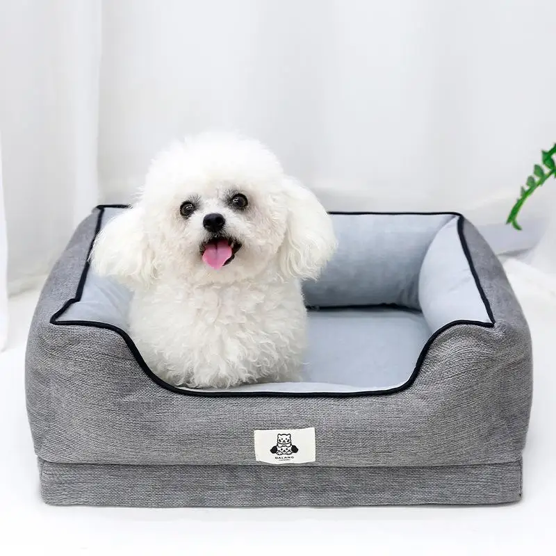 

Thickened Sponge Detachable Washable Dog Bed Egg Tray Style Winter Warm Cozy All-Season Universal Dog Nest for Bichon