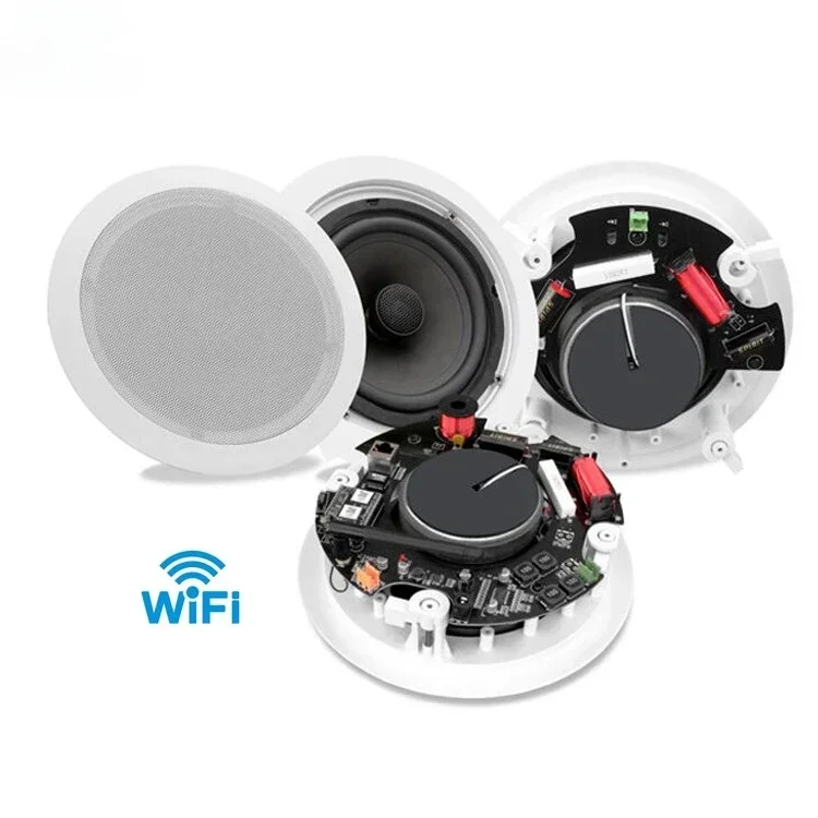 Smart Home Sound System Stereo Sound Coaxial Network WIFI Control Wireless IP Ceiling Speaker