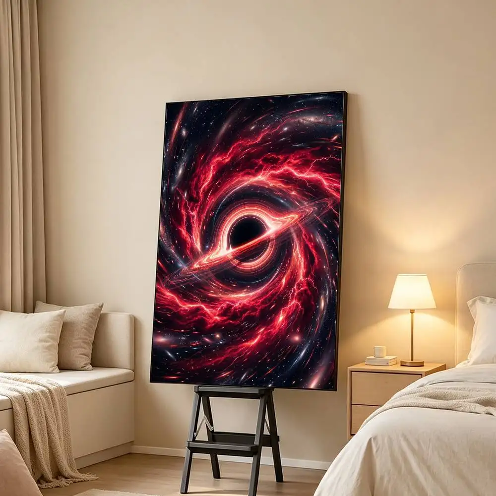 C-Cosmic Black-Hole Poster Waterproof Wall Art Sticker For Bar Living Room Vintage Decor High Quality Print Gift