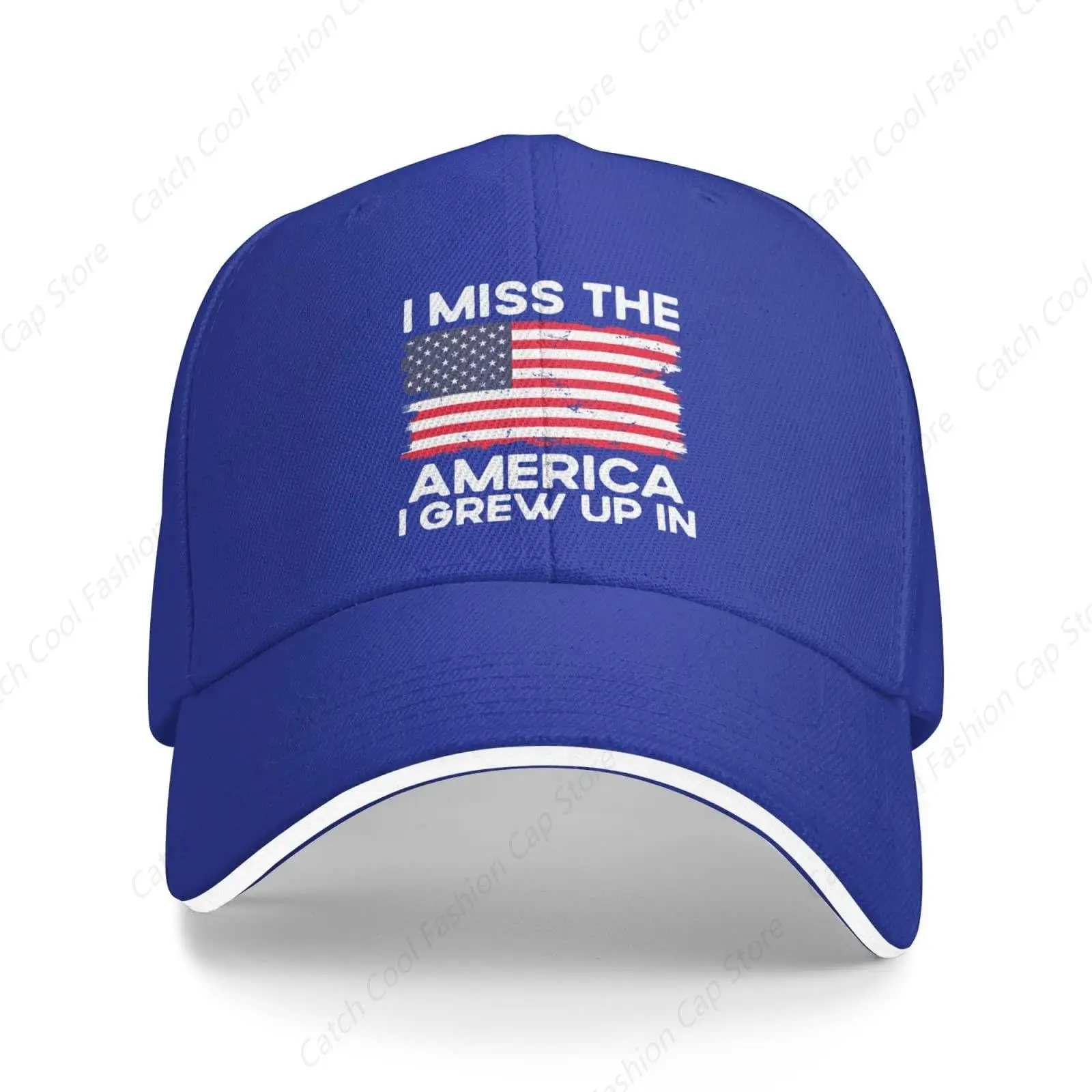 I Miss The America I Grew Up In Baseball Cap Trucker Sandwich Duck Tongue Hat Adjustable Unisex Fashion Sports Outdoor Travel