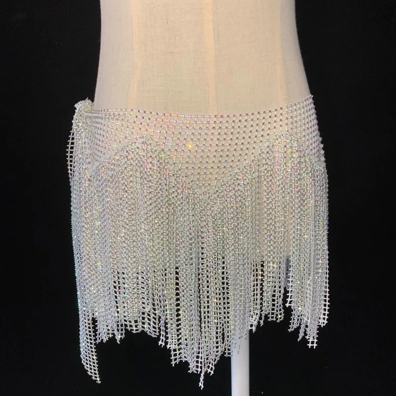 Customized New Belly Dance Belt Waist Chain Dreamy Star River Famous Butt Curtain Full Diamond Pure Handmade Performance Dress