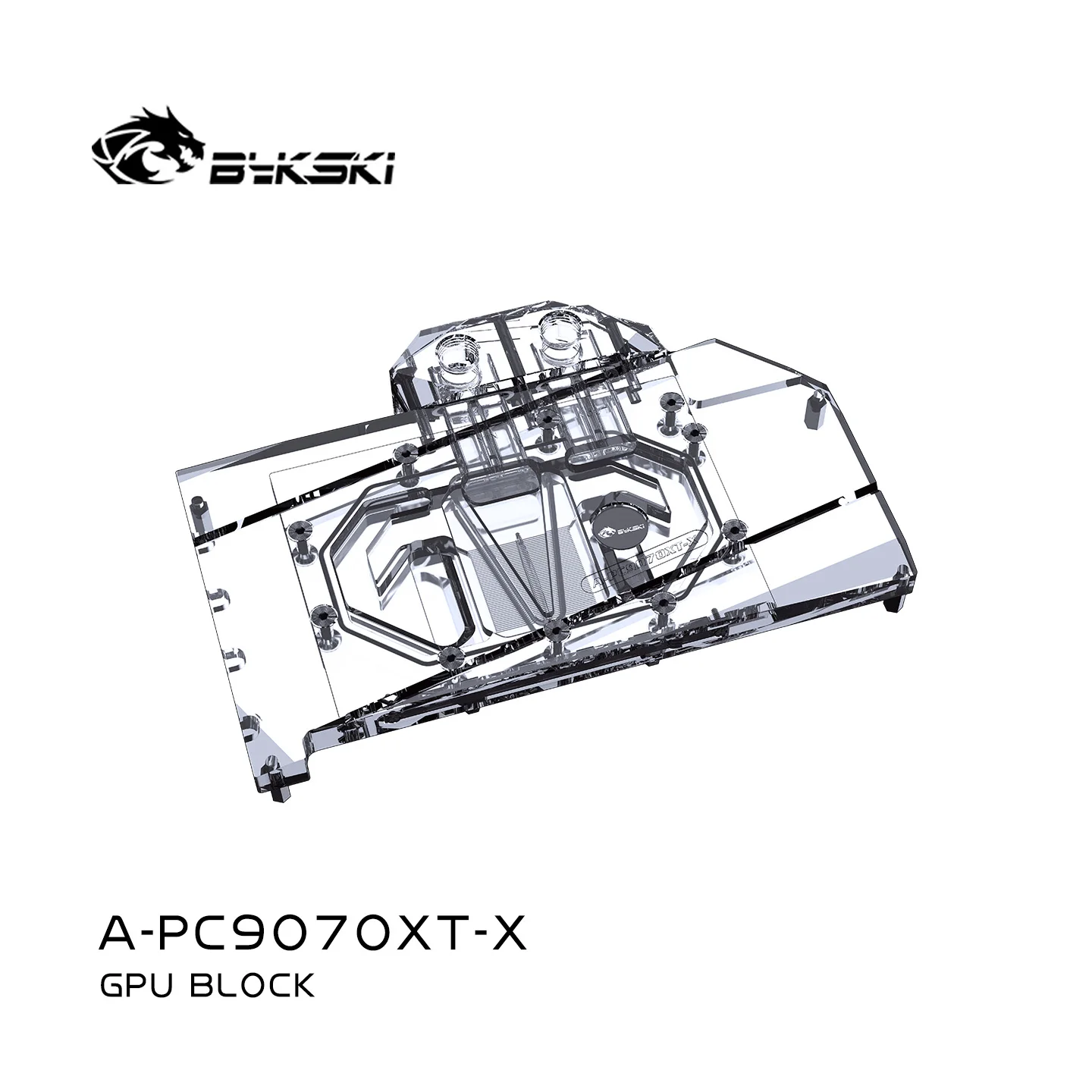 Bykski GPU Block Use for PowerColor Reaper / Hellhound RX 9070 XT / Video Card Water Cooling / Copper Radiator A-PC9070XT-X