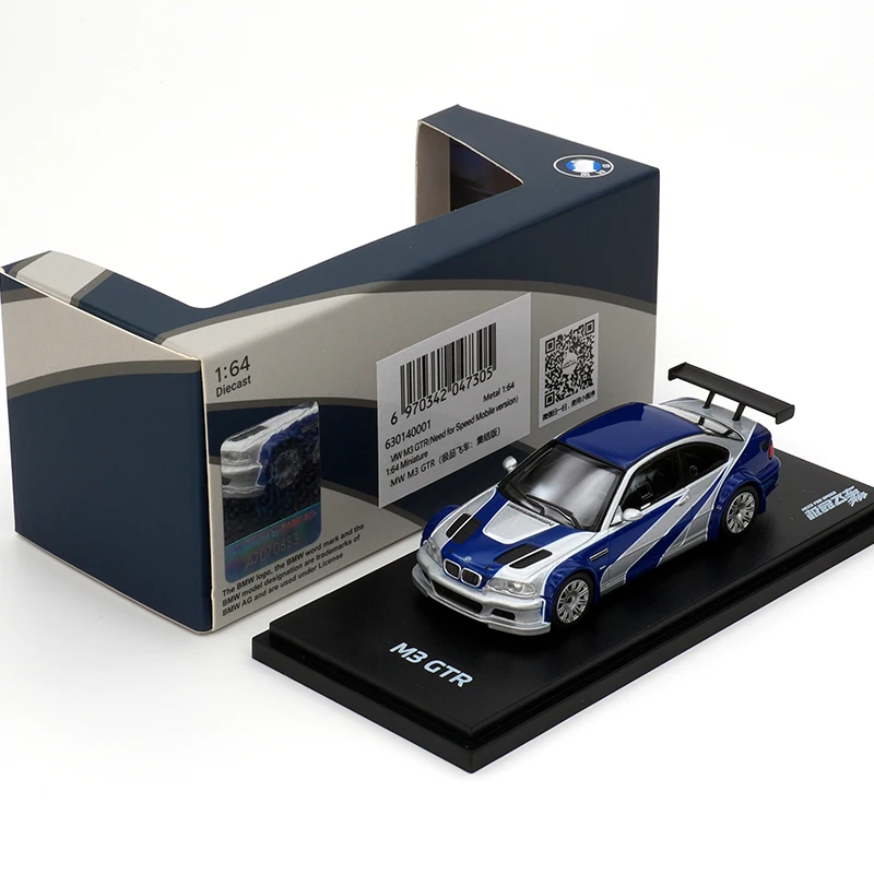 AR MJ In Stock 1:64 E46 M3 GTR Diecast Diorama Car Model Collection Miniature Toys image 5