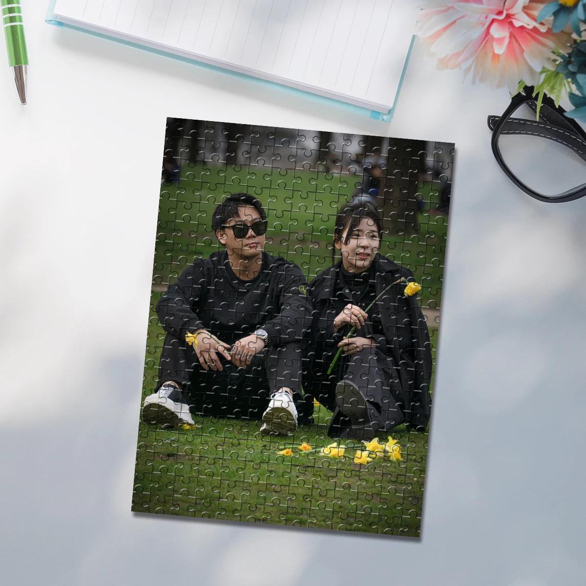 ตัวต่อภาพถ่ายแบบกำหนดเอง 35/300/500/1025 ชิ้น สำหรับคู่รัก สำหรับเขา/เธอ/ครอบครัว/เพื่อน/เด็ก สำหรับวันเกิด/งานแต่งงาน/งานขึ้นบ้านใหม่