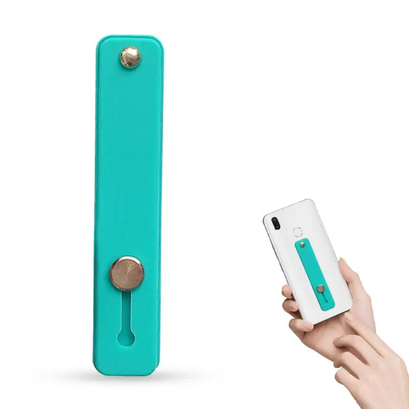 Soporte Universal para teléfono con banda para la muñeca para iPhone, soporte para teléfono móvil con agarre para el dedo para Samsung, Huawei, soporte de enchufe adhesivo con empuje hacia atrás