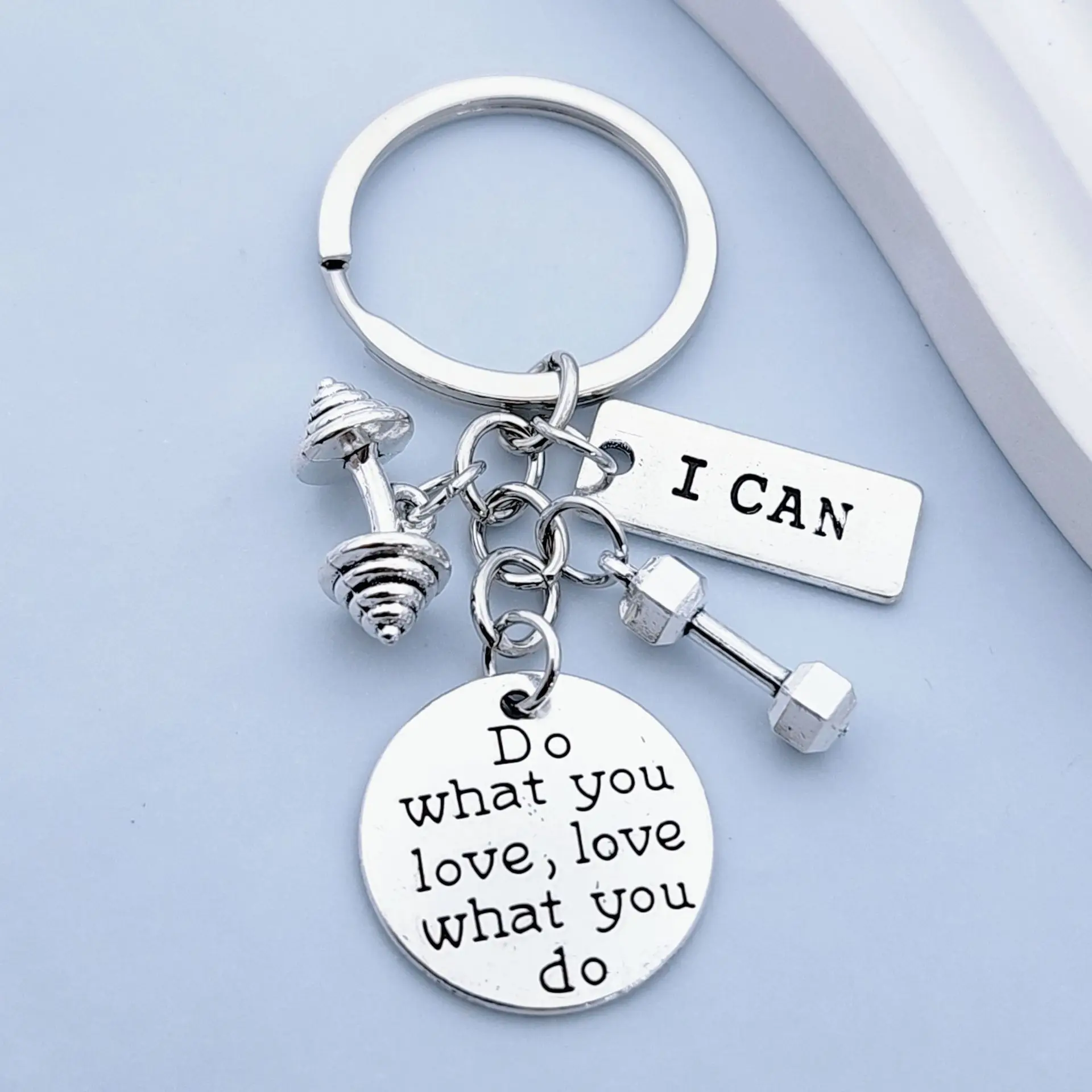 Strength Training Barbell Dumbbell Keychain Weight Fitness …