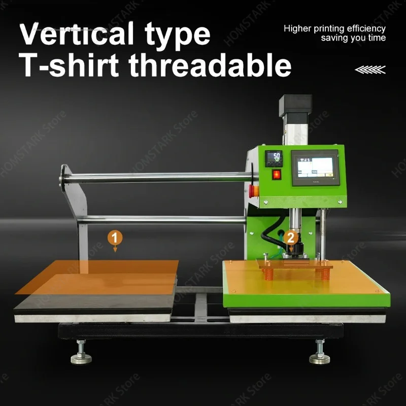 40x50cm Electric High Pressure Dual‑Station Heat Press Machine,Auto T‑Shirt Sublimation Printing Equipment Garment DIY Accessory