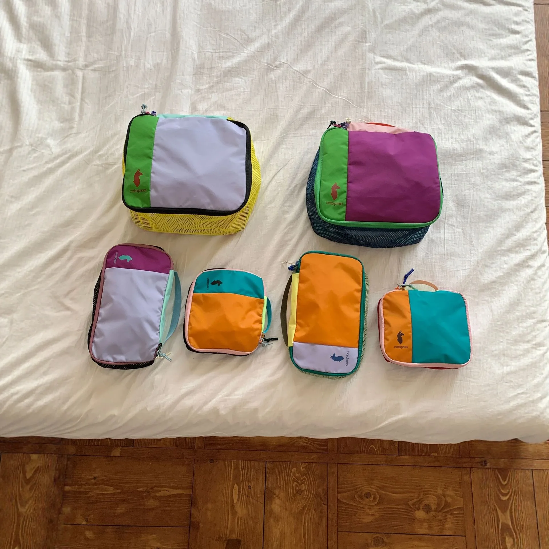 Travel Accessories Set - Mehrfarbige Patchwork-Reise-Toilettentasche 3-teiliges Set Wasserdichte Tragbare