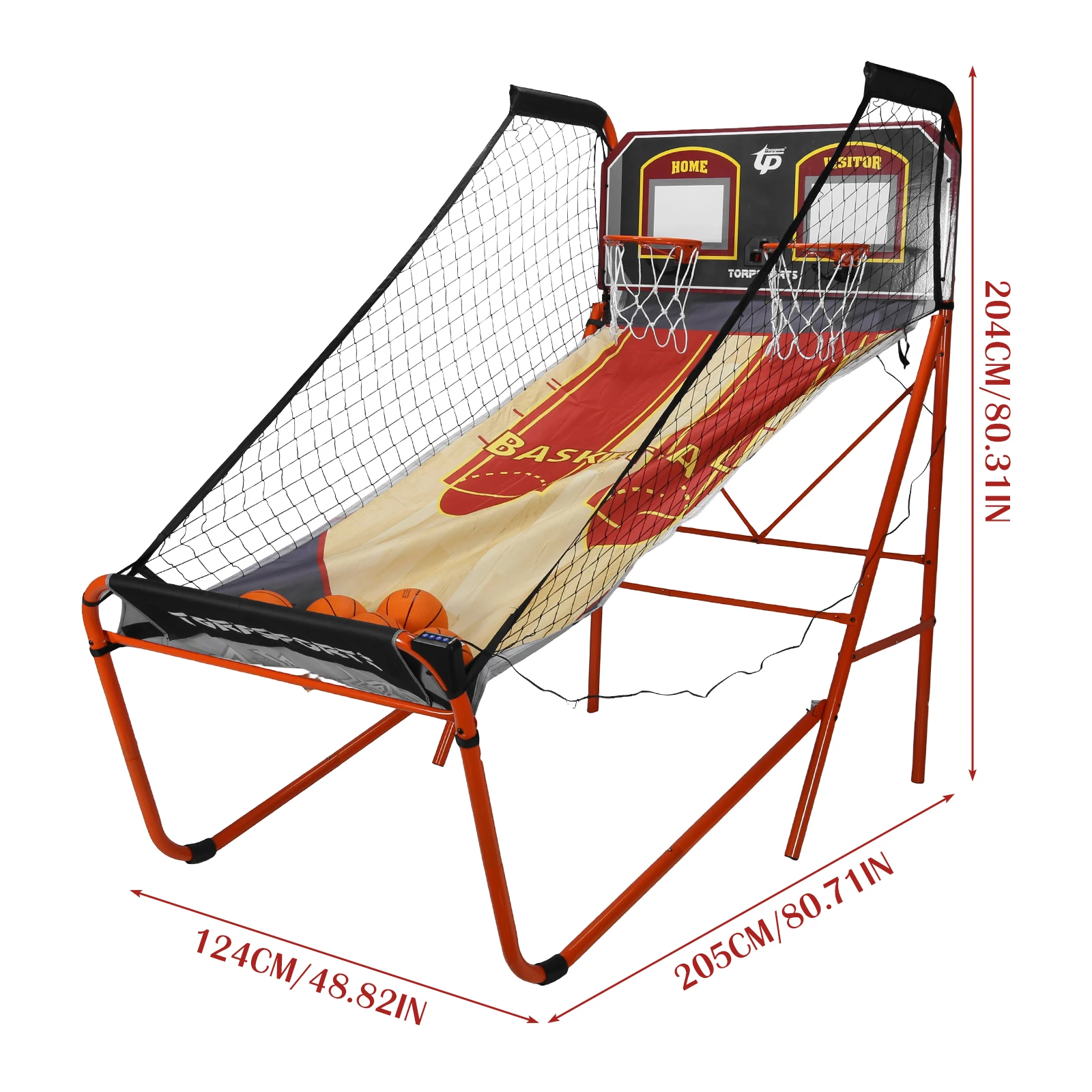 Arcade Basketball Game Set Commercial Grade Arcade Basketball LED Electronic Scoring for 2 Players Kids Adults Player